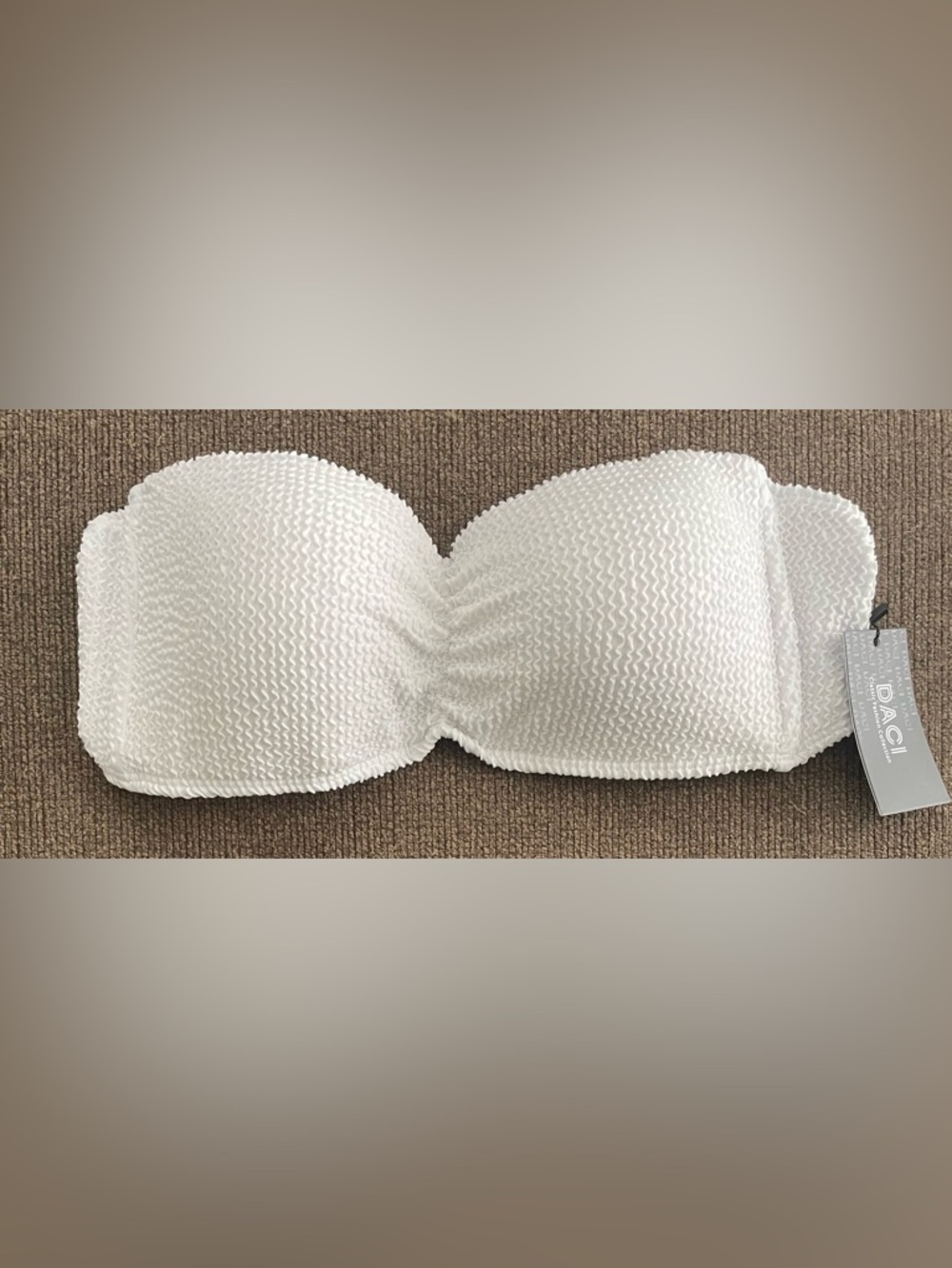 NWT Women’s Daci Strapless Bikini Swim Bra ~ Size L ~ White